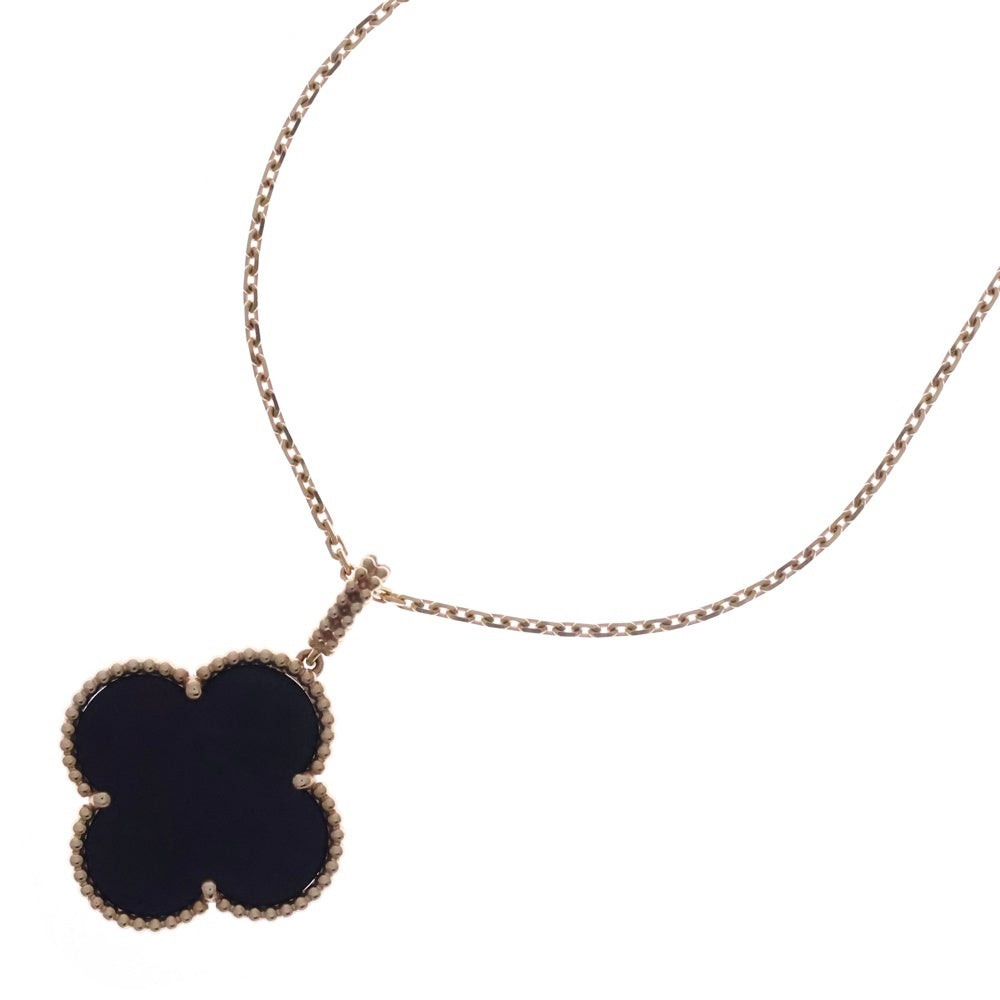 Van Cleef & Arpels(ヴァンクリーフアンドアーペル) マジックアルハンブラ 1モチーフ オニキス ロングネックレス K18YG イエローゴールド VCARO49M00 レディース