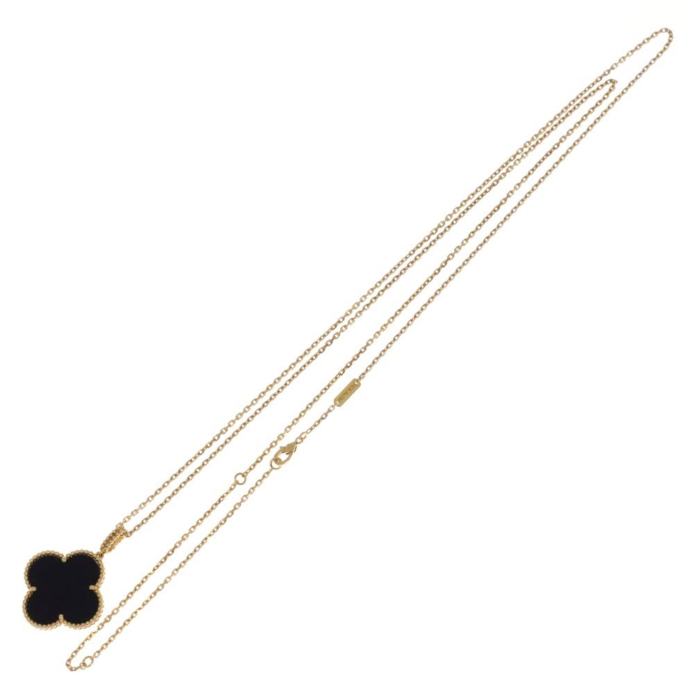Van Cleef & Arpels(ヴァンクリーフアンドアーペル) マジックアルハンブラ 1モチーフ オニキス ロングネックレス K18YG イエローゴールド VCARO49M00 レディース