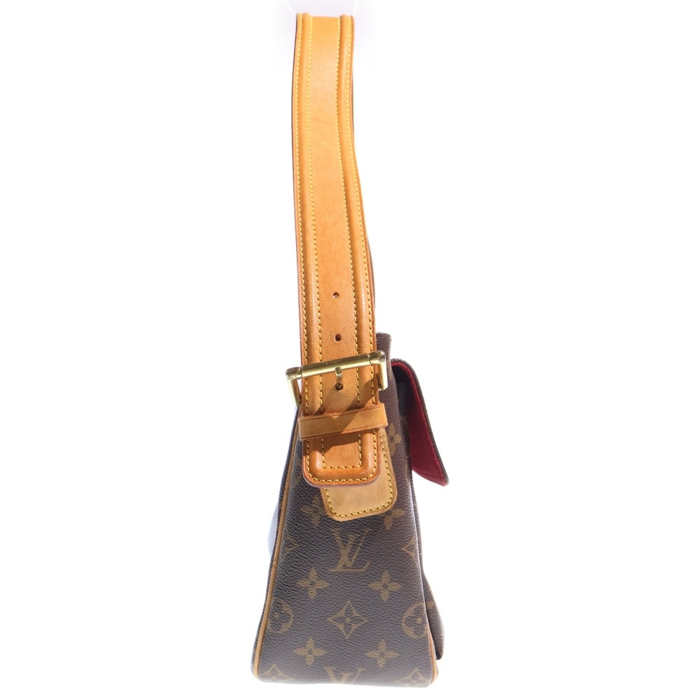 LOUIS VUITTON ルイヴィトン ヴィバシテGM モノグラム PVC レザー ワンショルダーバッグ ゴールド金具 ブラウン M51163 LOUIS VUITTON(ルイヴィトン) ヴィバシテGM モノグラム PVC レザー