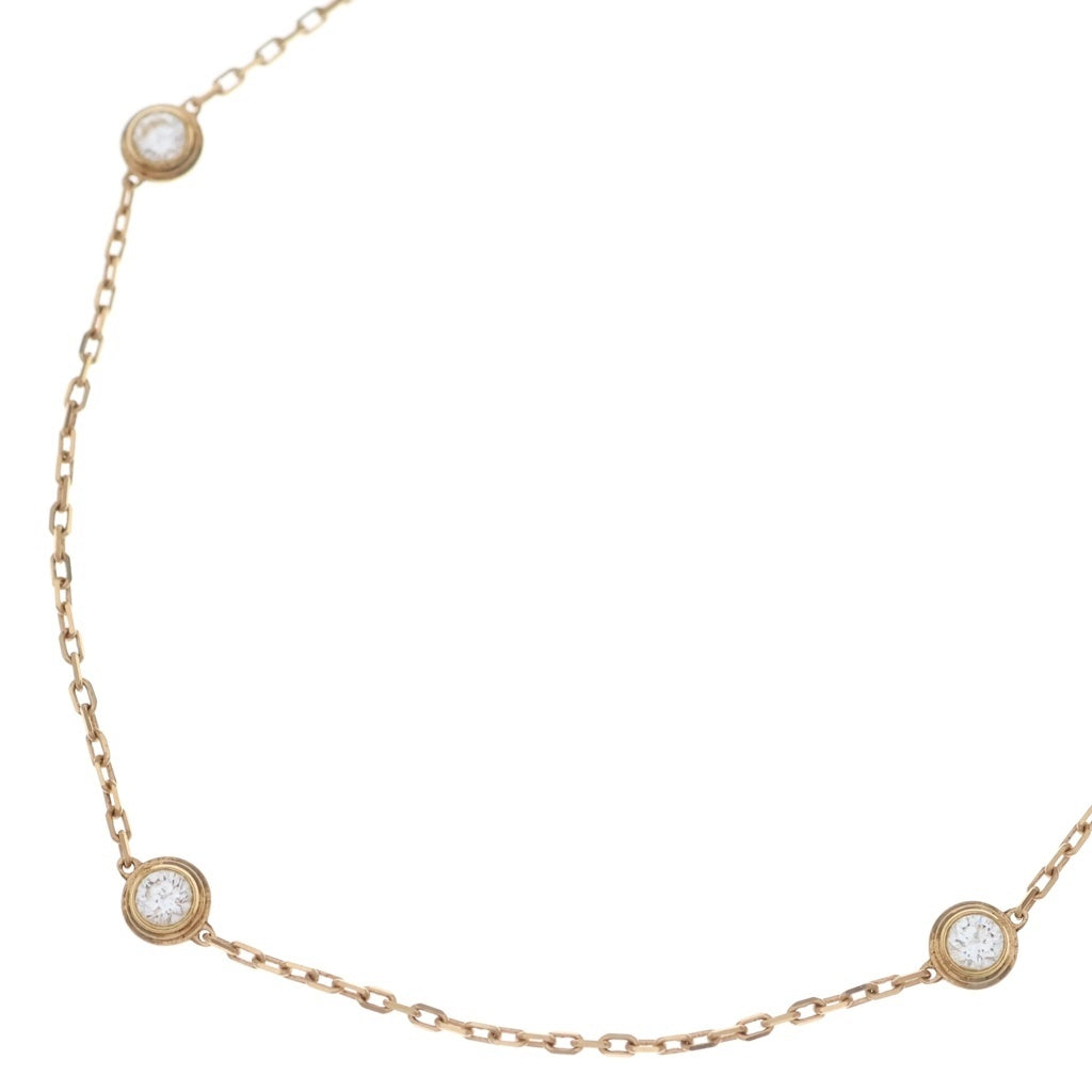 Cartier(カルティエ) ディアマンレジェ 8PD ダイヤネックレス Au750 K18 PG ピンクゴールド レディース