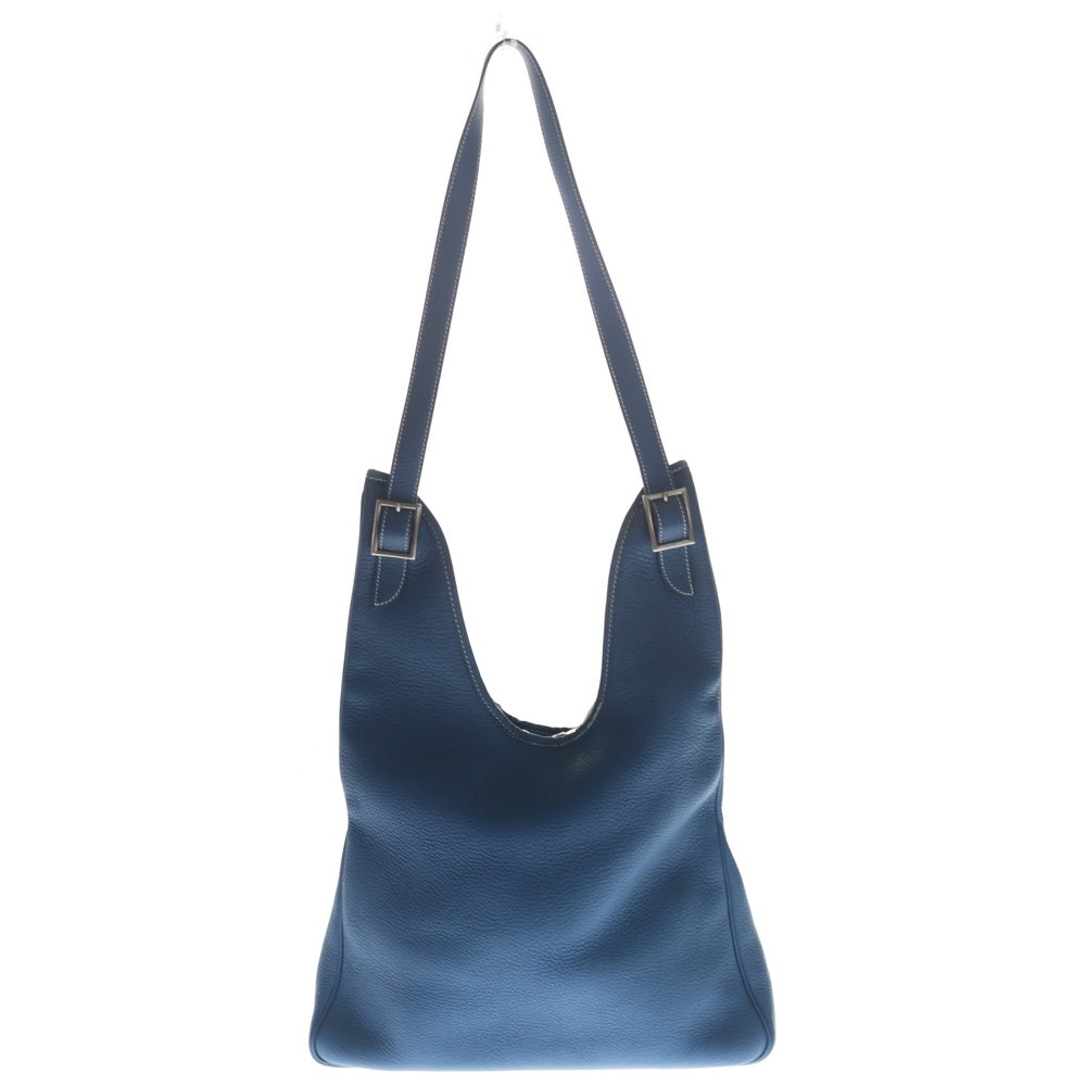 HERMES(エルメス) マサイPM ブルージーン 2WAYバッグ ショルダーバッグ トートバッグ ハンドバッグ ブルー レザー トリヨン □G刻印 シルバー金具 レディース