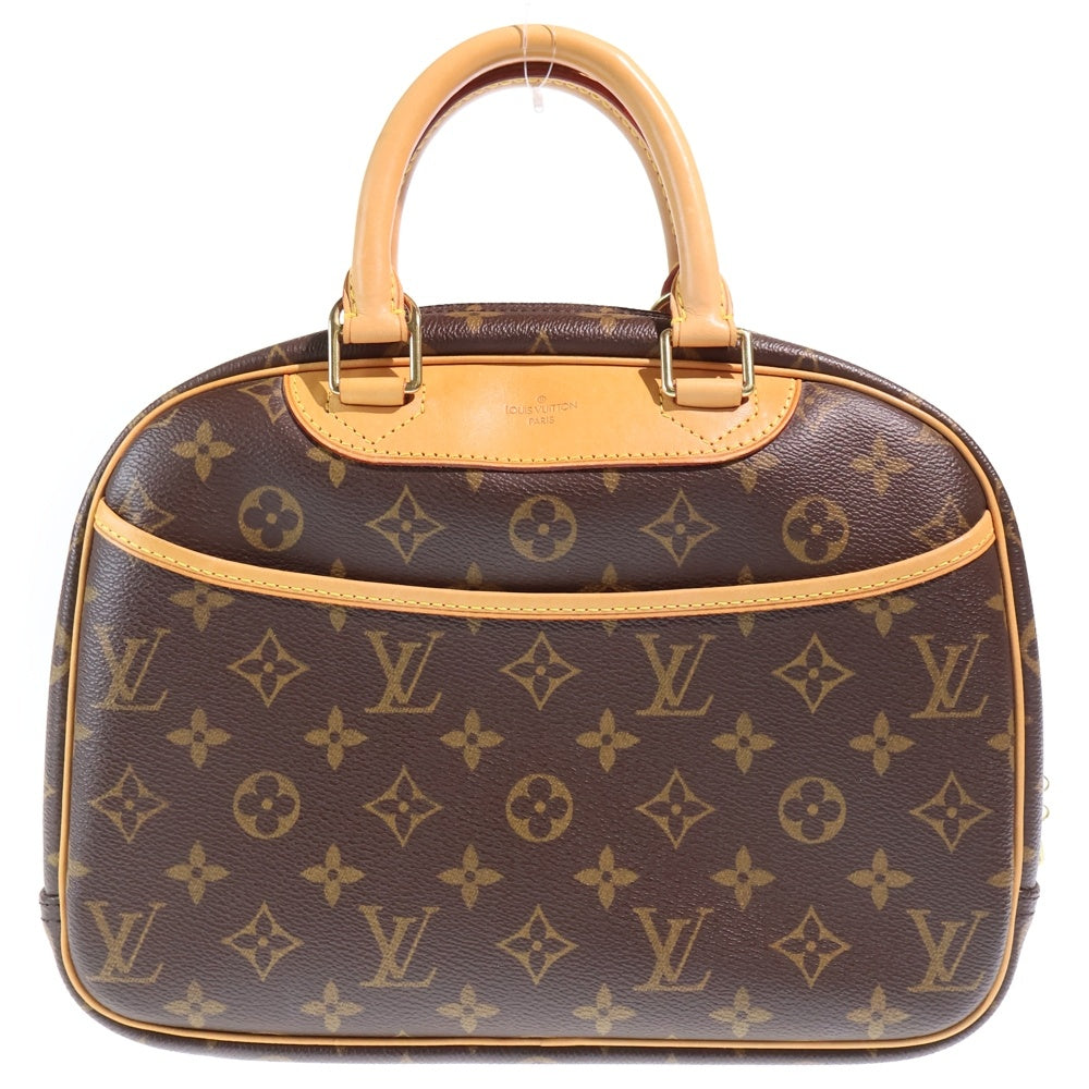 LOUIS VUITTON(ルイヴィトン) モノグラム トゥルーヴィル ハンドバッグ ブラウン レザー×PVC M42228 ゴールド金具 レディース