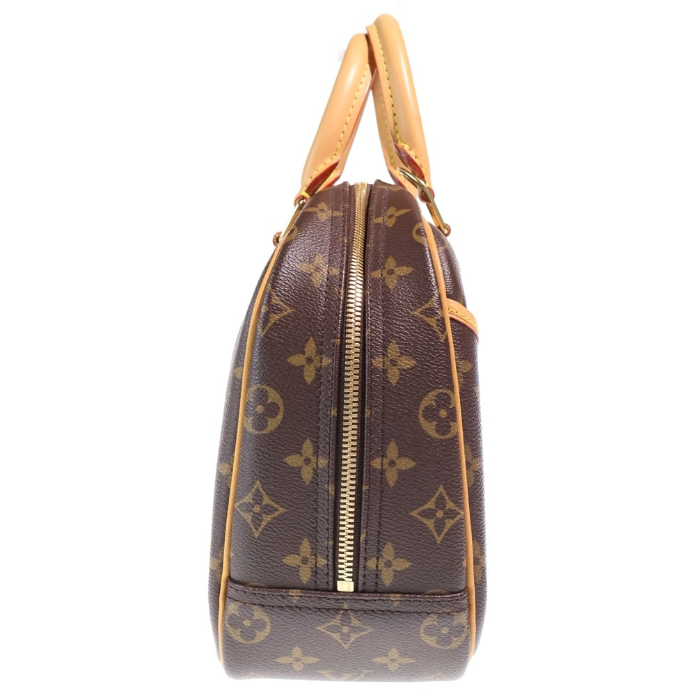 LOUIS VUITTON(ルイヴィトン) モノグラム トゥルーヴィル ハンドバッグ ブラウン レザー×PVC M42228 ゴールド金具 レディース