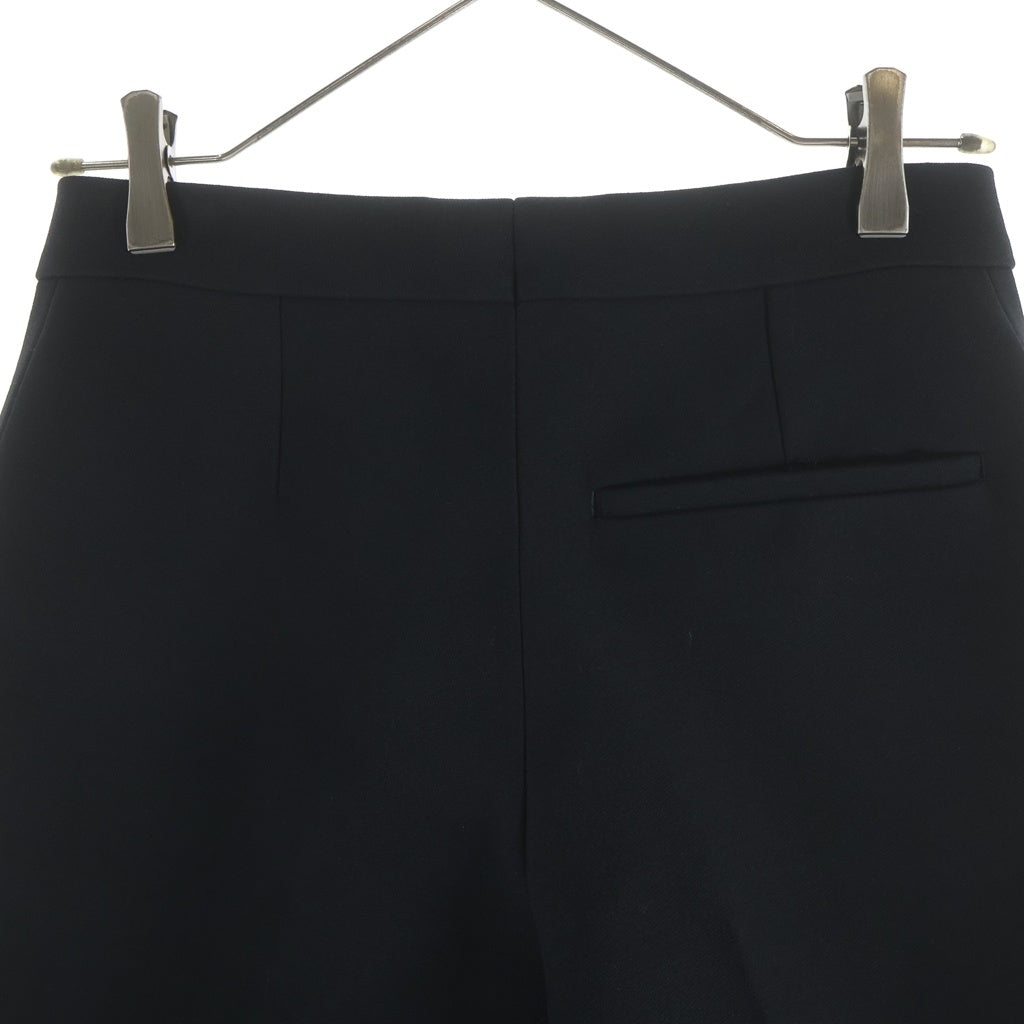 極美品 Burberry バーバリー 通年 ウール ワイドスラックス パンツ BURBERRY(バーバリー) □ワイドスラックス ブラック ナイロン×ウール