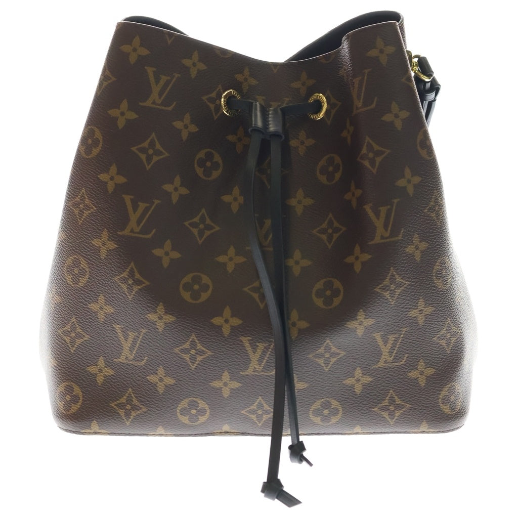 LOUIS VUITTON(ルイヴィトン) モノグラム ネオノエ ノワール×ブラウン PVCレザー ハンドバッグ ショルダーバッグ M44020 レディース