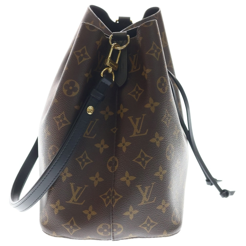 LOUIS VUITTON(ルイヴィトン) モノグラム ネオノエ ノワール×ブラウン PVCレザー ハンドバッグ ショルダーバッグ M44020 レディース