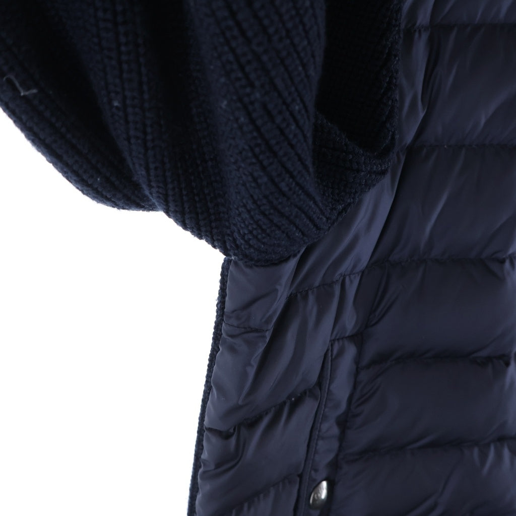 MONCLER(モンクレール) 切り替えしニット ダウンジャケット ブラック×ネイビー ナイロン M C20919402800 94789
