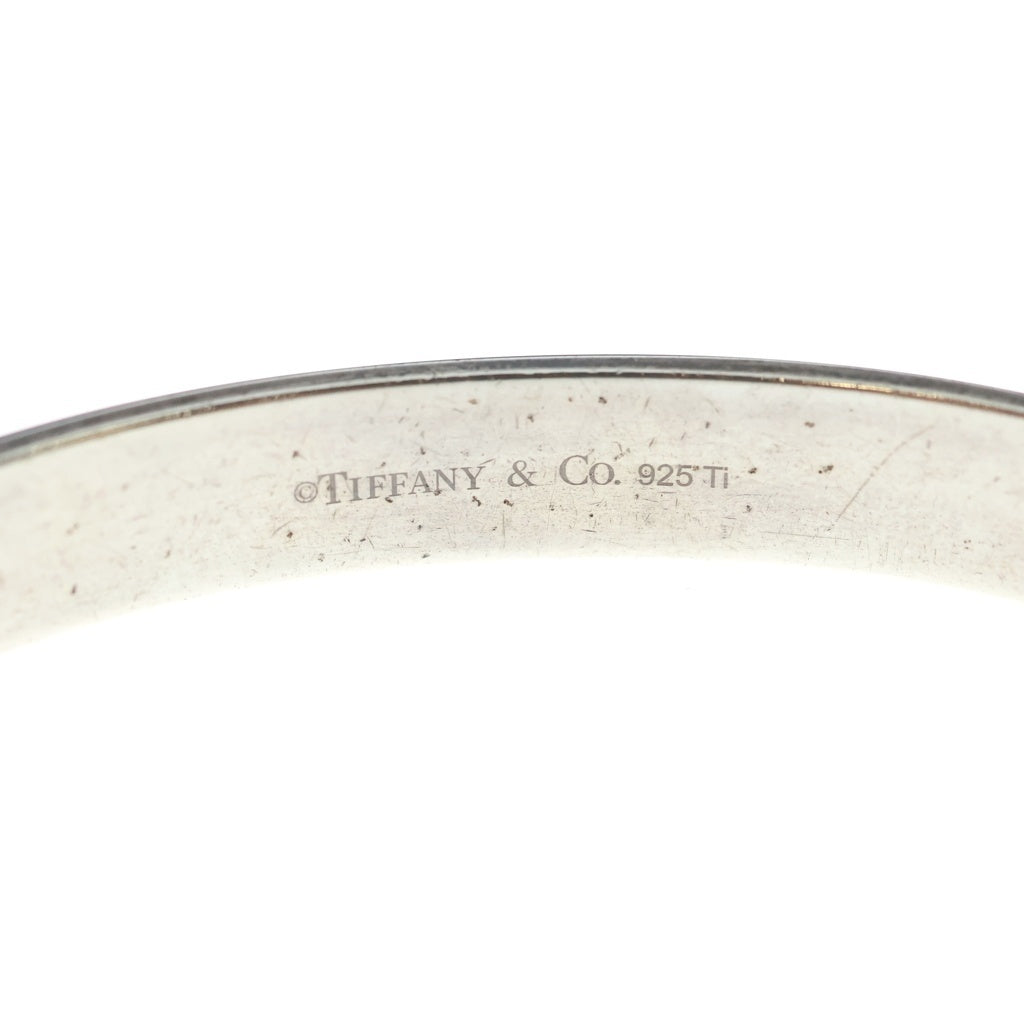 TIFFANY & Co.(ティファニー) 1837 ナロー バングル ブレスレット ブラック×シルバー SV925×Ti 29.7g レディース