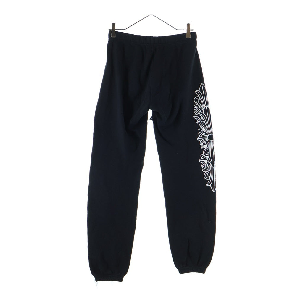 CHROME HEARTS(クロムハーツ) ×The Rolling Stones Lip And Tongue ザ ローリングストーンズ リップアンドタン フローラルクロス プリントスウェットパンツ ブラック