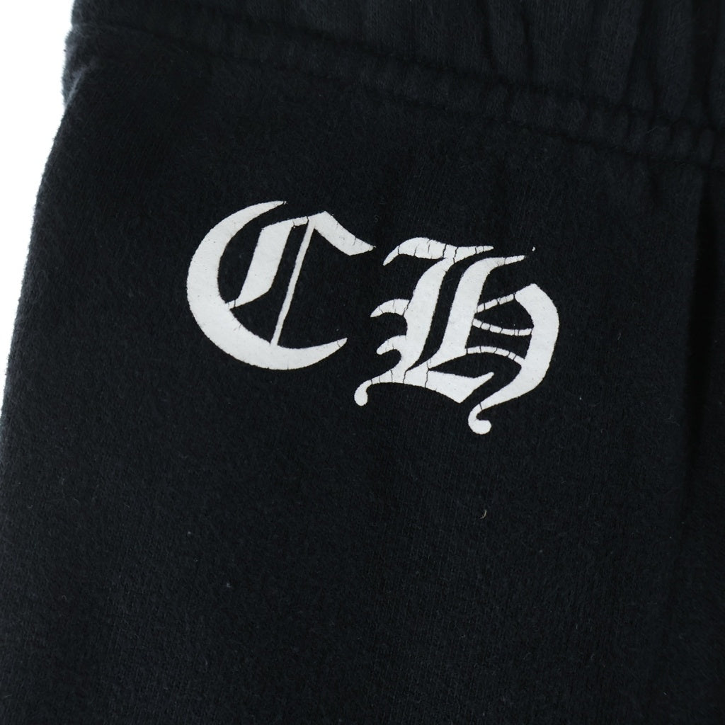 CHROME HEARTS(クロムハーツ) ×The Rolling Stones Lip And Tongue ザ ローリングストーンズ リップアンドタン フローラルクロス プリントスウェットパンツ ブラック