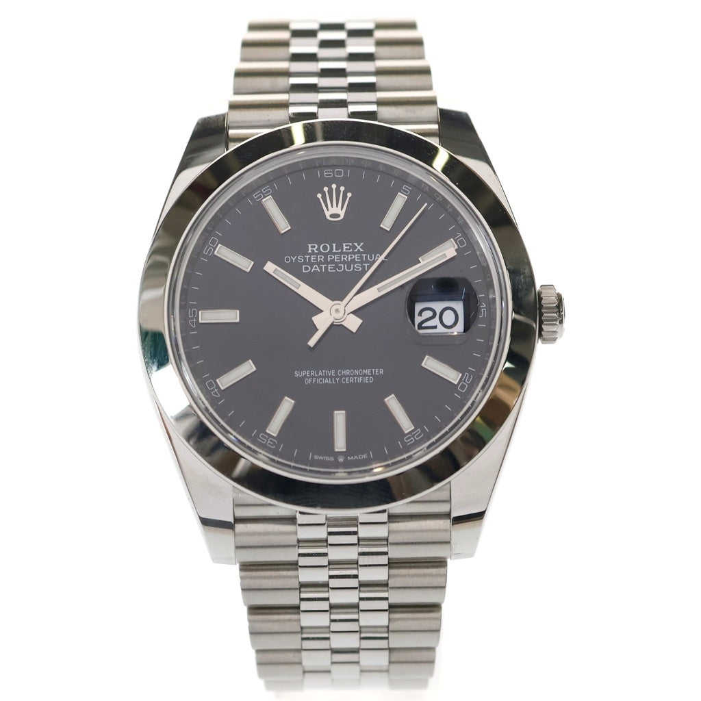 ROLEX(ロレックス) デイトジャスト 黒文字盤 ジュビリーブレス SS/AT 自動巻き 126300 腕時計 レディース