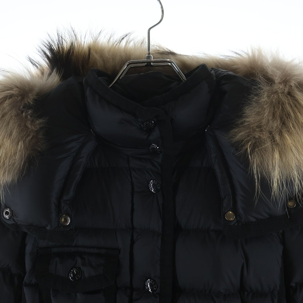 MONCLER(モンクレール) エルミファー ナイロンロングダウンジャケット ブラック #00 レディース