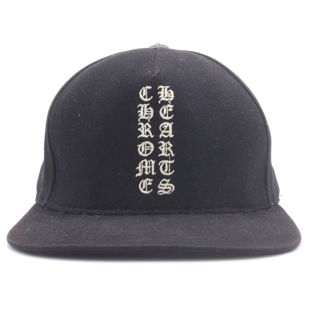 CHROME HEARTS(クロムハーツ) バーティカルロゴ デニム ベースボールキャップ 帽子 ブラック
