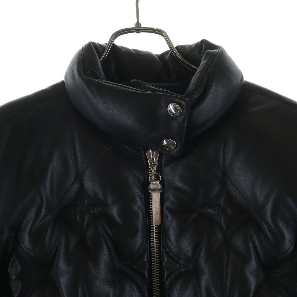 LOUIS VUITTON(ルイヴィトン) モノグラム キルティング ダウンジャケット ブラック レーヨン #38 RM192M NOH FHLC02 レディース