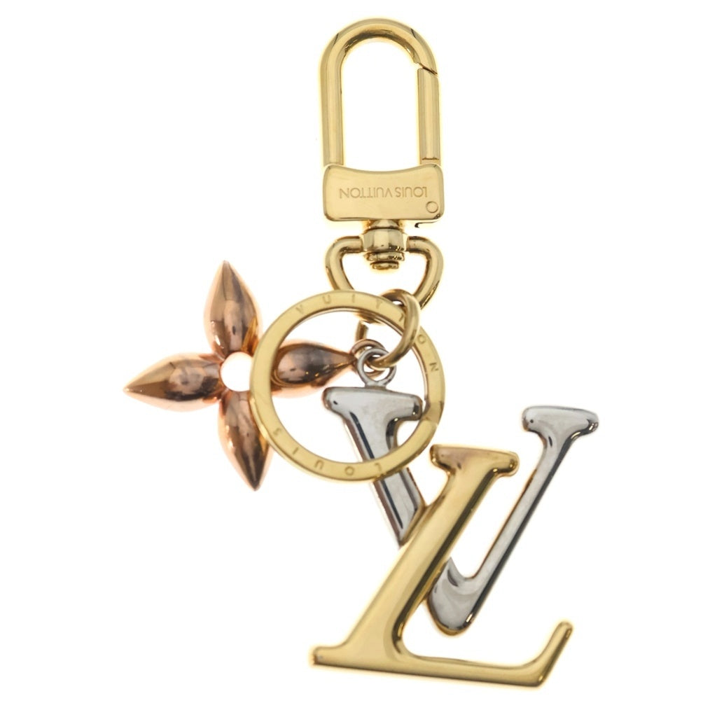 LOUIS VUITTON(ルイヴィトン) ポルトクレ LVニューウェーブ キーリング バッグチャーム キーチャーム ゴールド×シルバー×ピンクゴールド M68449
