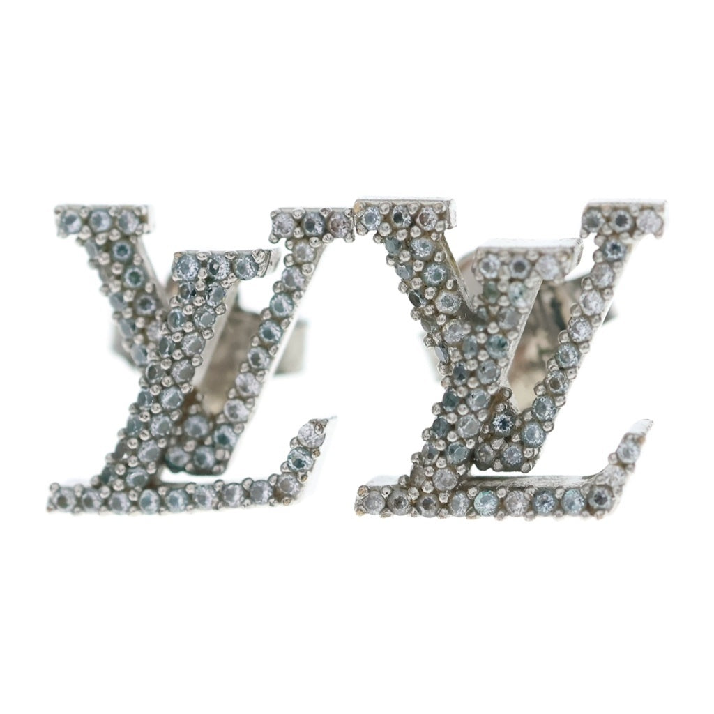 LOUIS VUITTON(ルイヴィトン) アイコニック ストラス ラインストーン ピアス シルバー GP M00608 レディース