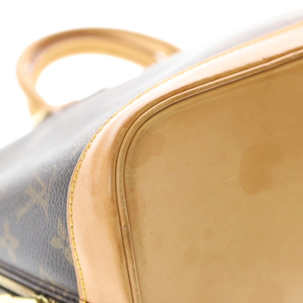 LOUIS VUITTON(ルイヴィトン) モノグラム アルマ ハンドバッグ ブラウン レザー×PVC M51130 ゴールド金具 レディース
