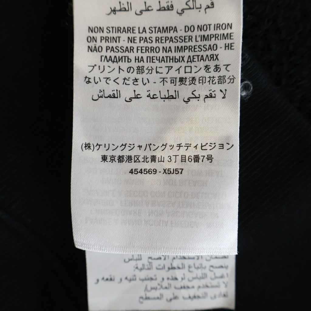 GUCCI(グッチ) 18AW ヴィンテージダメージロゴスウェット セーター イタリア製 コットン ブラック 454569 X5J57 レディース