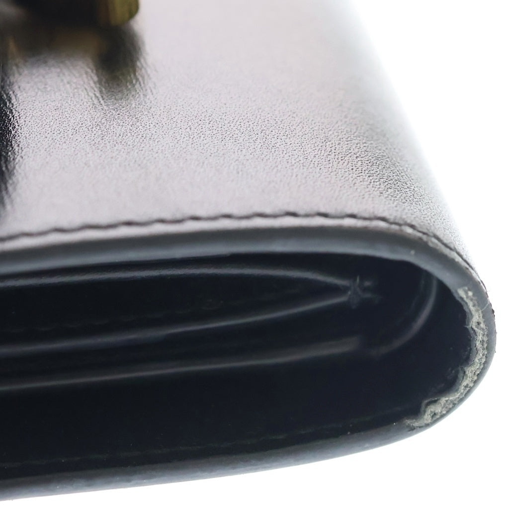 CELINE(セリーヌ) トリオンフ スモール 三つ折り コンパクトウォレット レザー 財布 ブラック 10D78 レディース