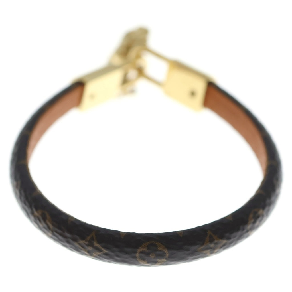 LOUIS VUITTON(ルイヴィトン) モノグラム ヴィヴィエンヌ PVC レザー GP ブレスレット バングル M6773 ブラウン/ゴールド