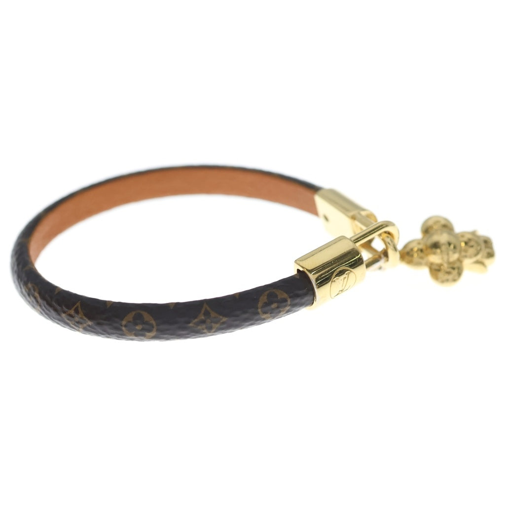 LOUIS VUITTON(ルイヴィトン) モノグラム ヴィヴィエンヌ PVC レザー GP ブレスレット バングル M6773 ブラウン/ゴールド