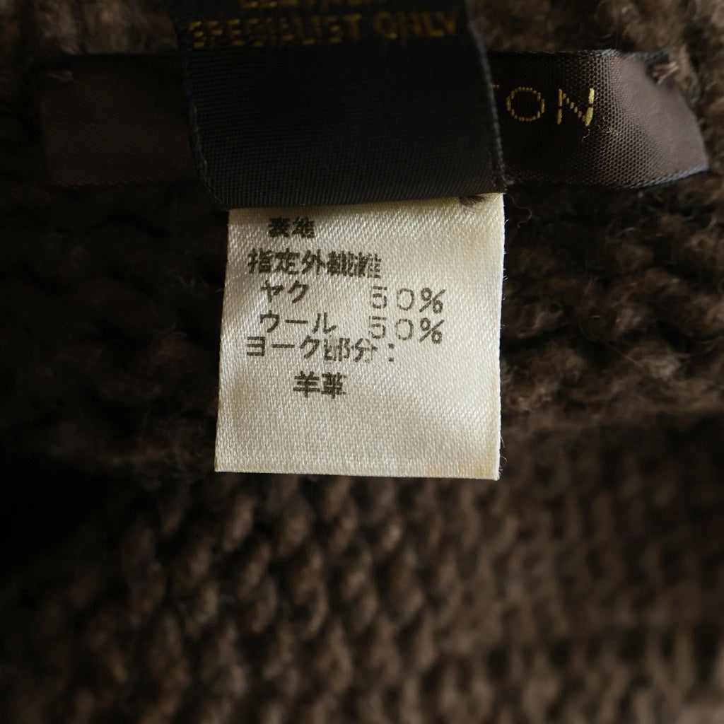 LOUIS VUITTON(ルイヴィトン) ハーフジップドライバーズニット ブラウン #L レディース