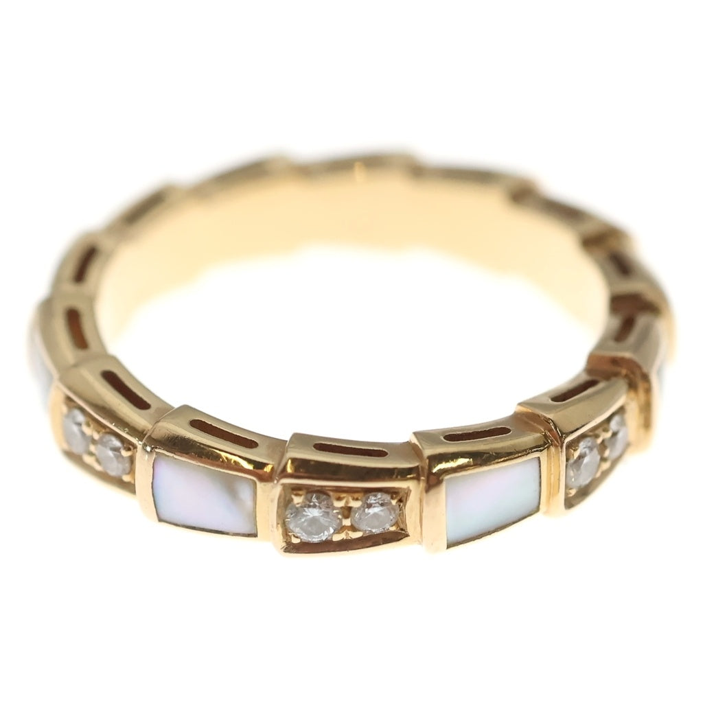 BVLGARI(ブルガリ) セルペンティヴァイパー マザーオブパール ダイヤリング ピンクゴールド Au750 #52 レディース