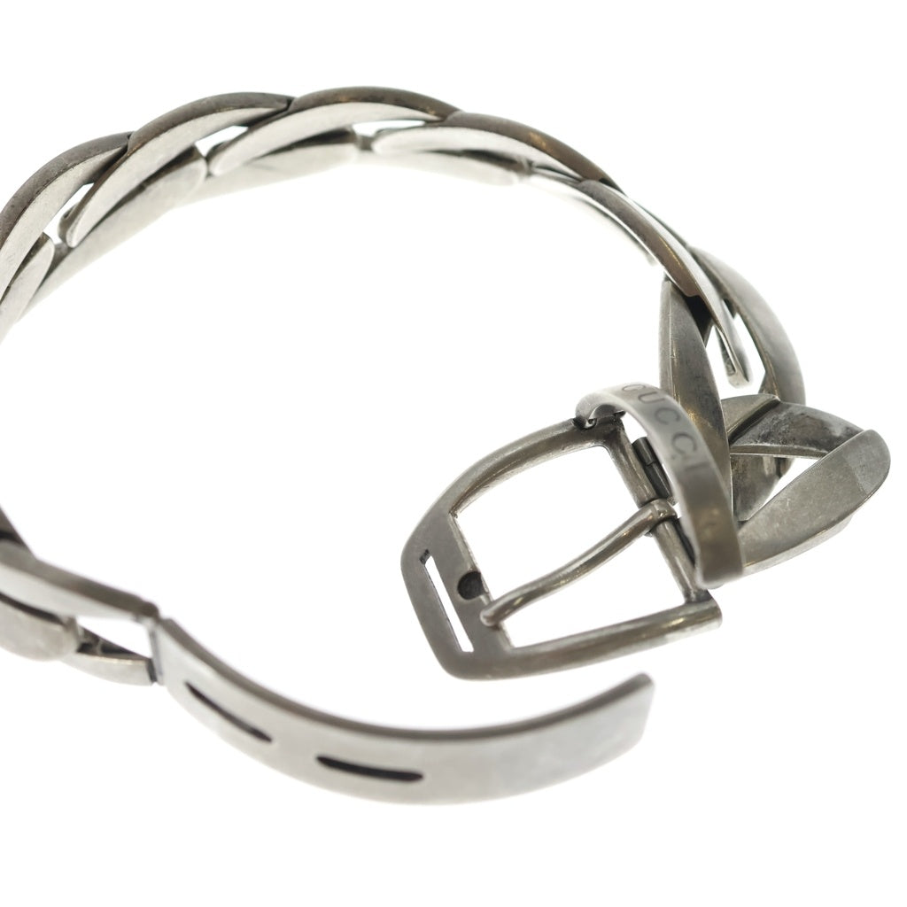 GUCCI(グッチ) サンチュール ブレスレット バックル ベルト バングル チェーン ブレスレット Ag925 シルバー