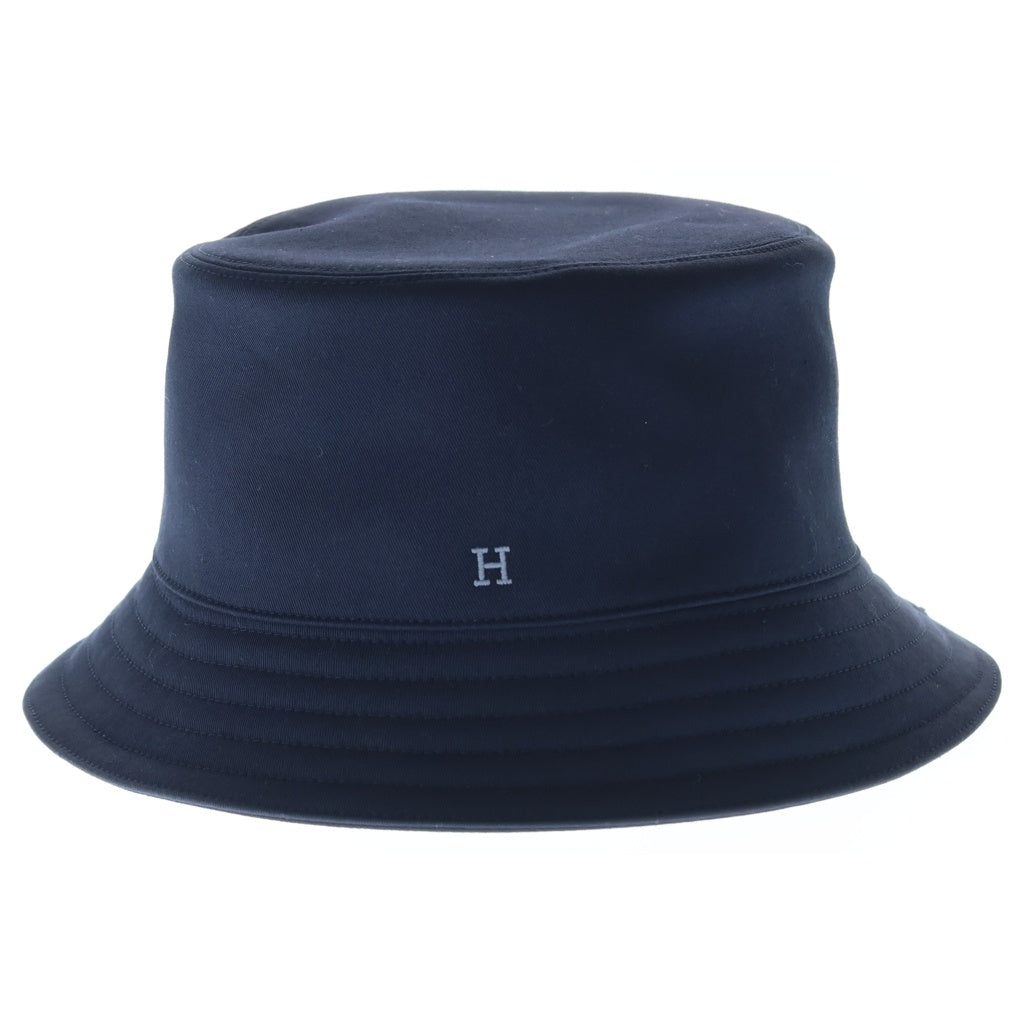HERMES(エルメス) フレッドHドロワ バケットハット 帽子 マリン コットン ネイビー