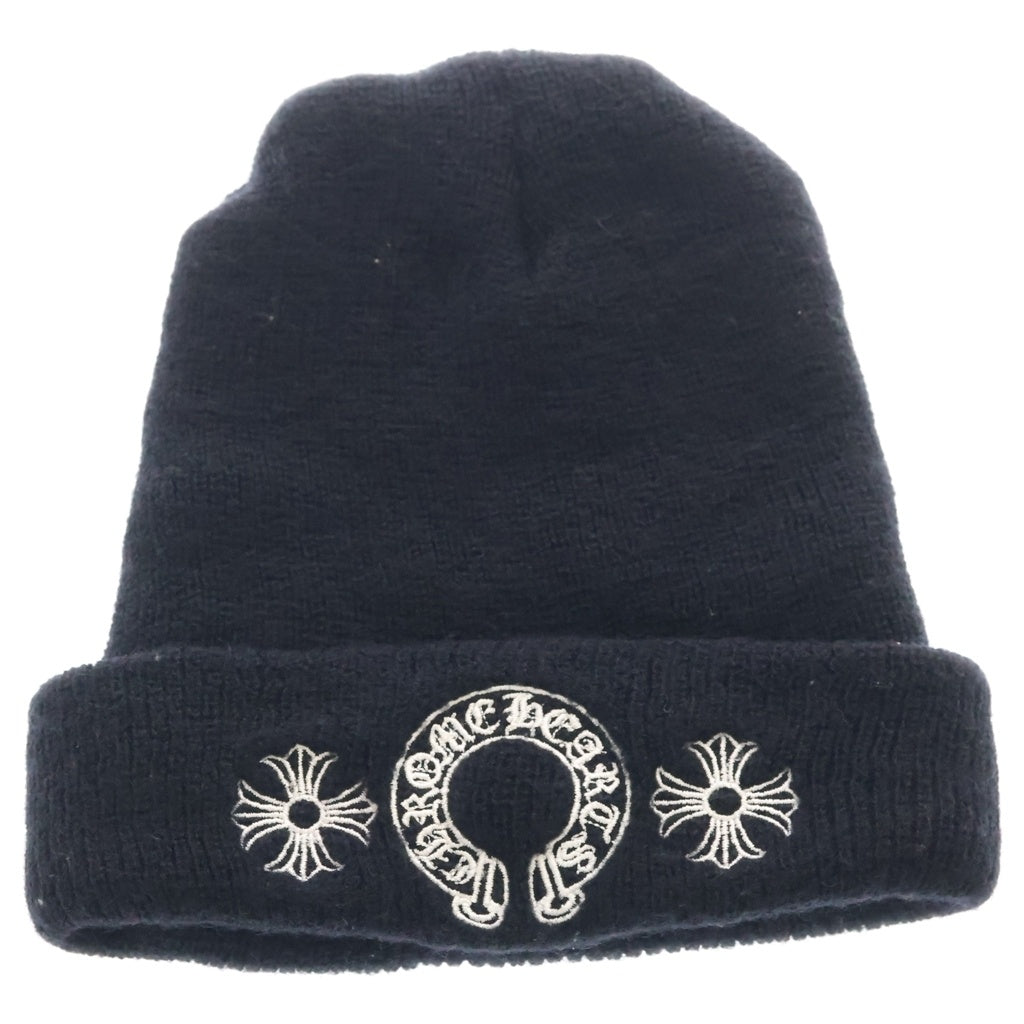 CHROME HEARTS(クロムハーツ) WOOL WATCH CAP CHプラス ホースシューニットキャップ ビーニー帽子 ブラック