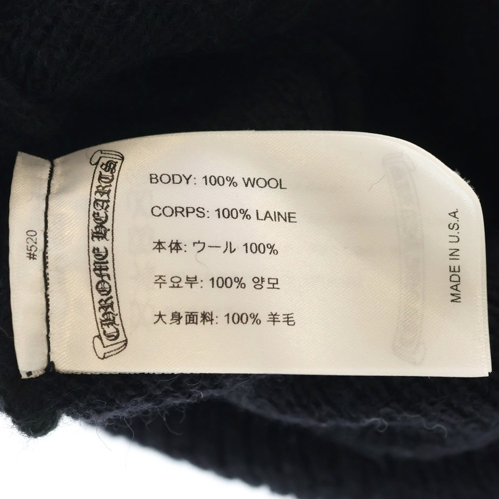 CHROME HEARTS(クロムハーツ) WOOL WATCH CAP CHプラス ホースシューニットキャップ ビーニー帽子 ブラック