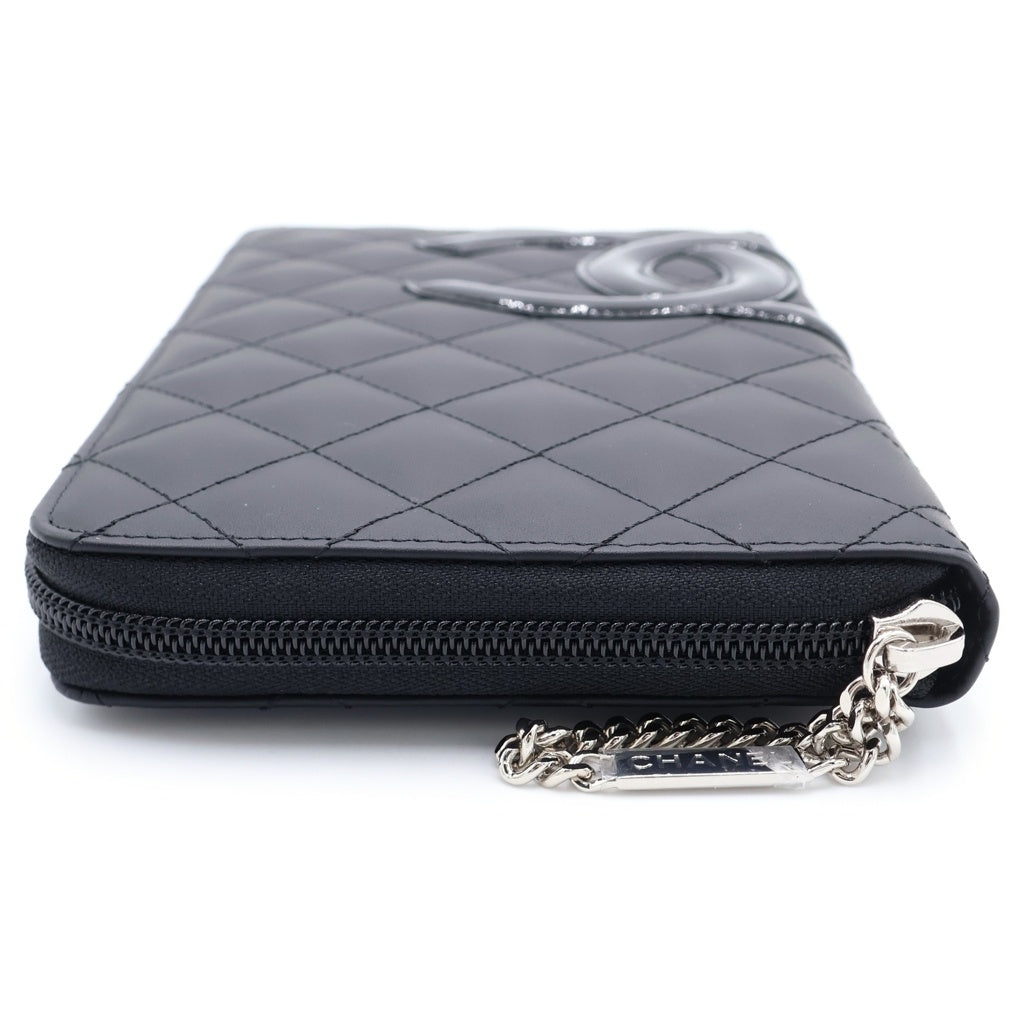 CHANEL(シャネル) カンボン オーガナイザー ロングウォレット 長財布 カードケース ブラック レザー A26710