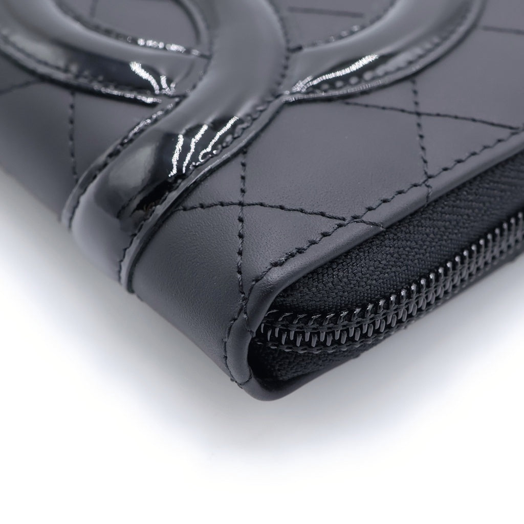 CHANEL(シャネル) カンボン オーガナイザー ロングウォレット 長財布 カードケース ブラック レザー A26710