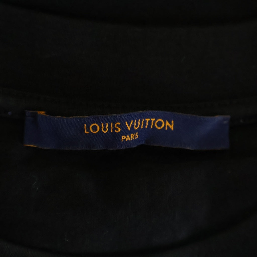 LOUIS VUITTON(ルイヴィトン) 21AW LV × NBA コラボ ロゴ プリント Tシャツ ブラック #M RM212M DT3 HLY21W