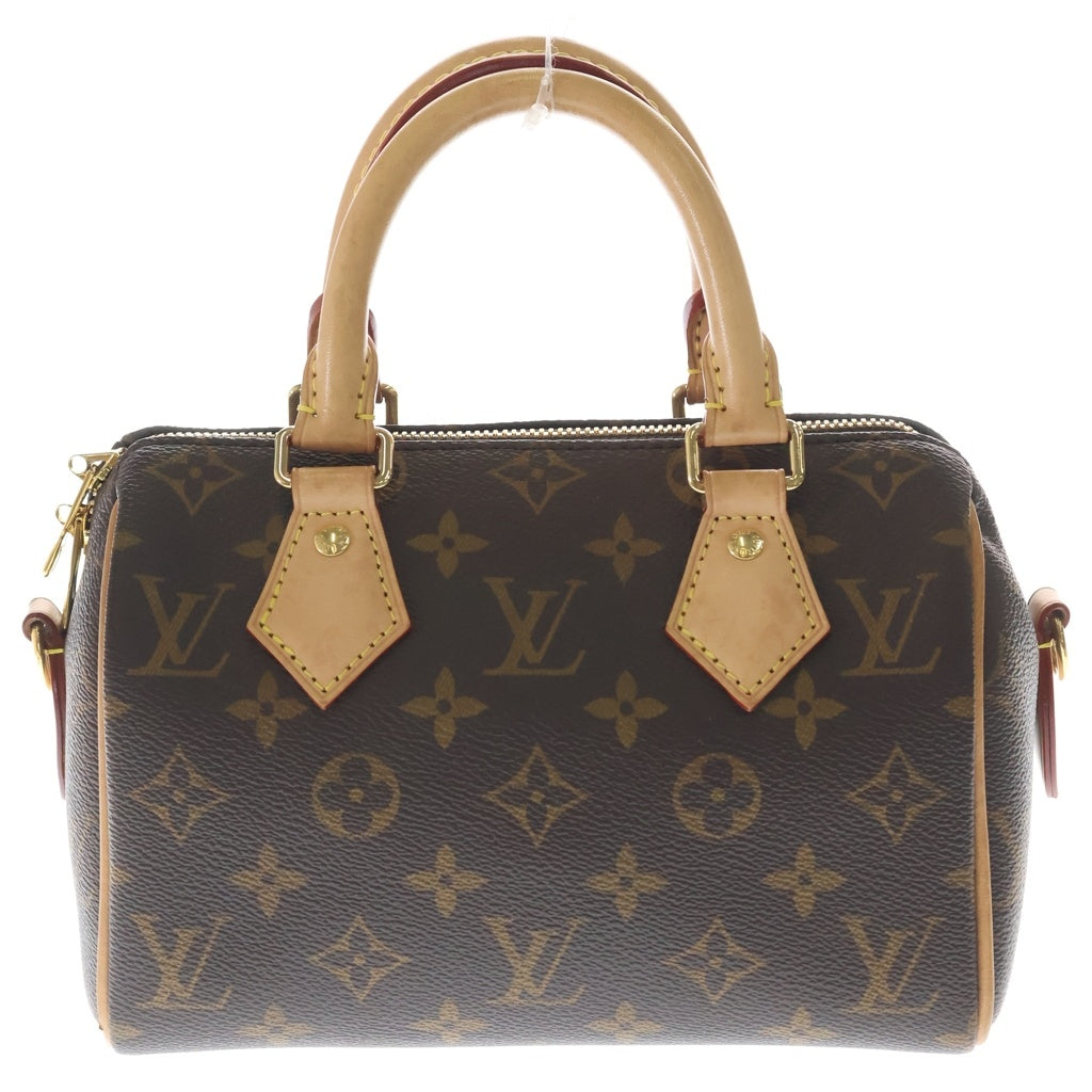 LOUIS VUITTON(ルイヴィトン) モノグラム スピーディ バンドリエール20 2WAYバッグ ハンドバッグ ショルダーバッグ ブラウン レザー×PVC M46222 ゴールド金具 レディース