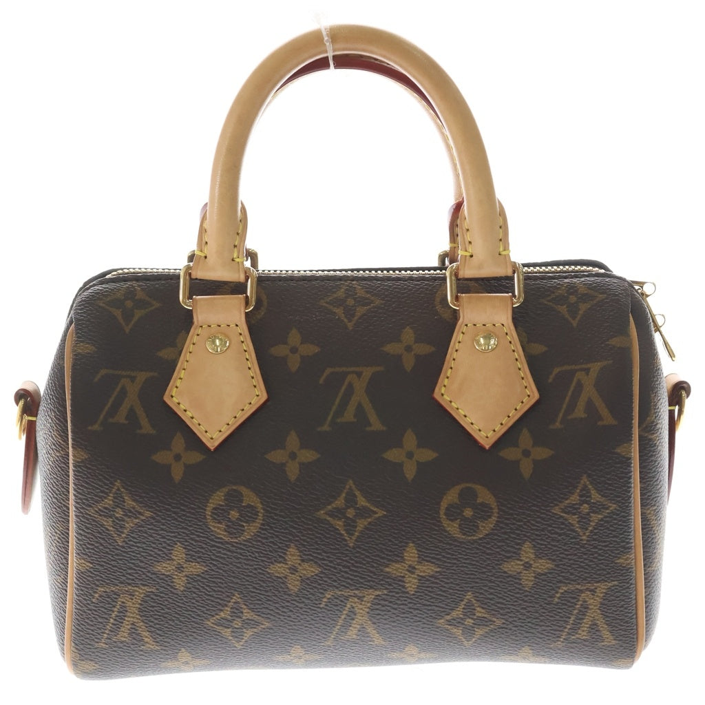 LOUIS VUITTON(ルイヴィトン) モノグラム スピーディ バンドリエール20 2WAYバッグ ハンドバッグ ショルダーバッグ ブラウン レザー×PVC M46222 ゴールド金具 レディース