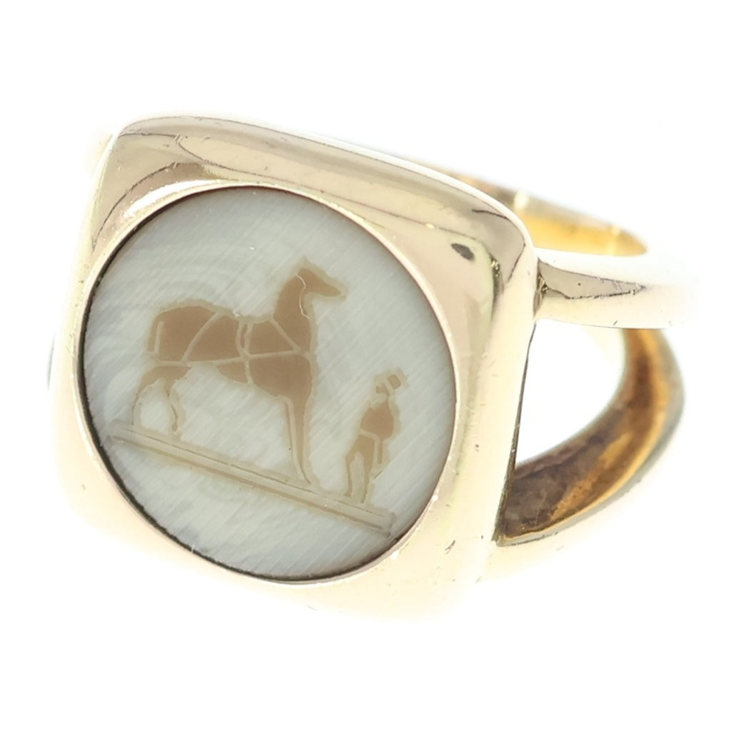 HERMES(エルメス) BIJOUTERIE FANTAISIE コロゾ リング ゴールド #53 レディース