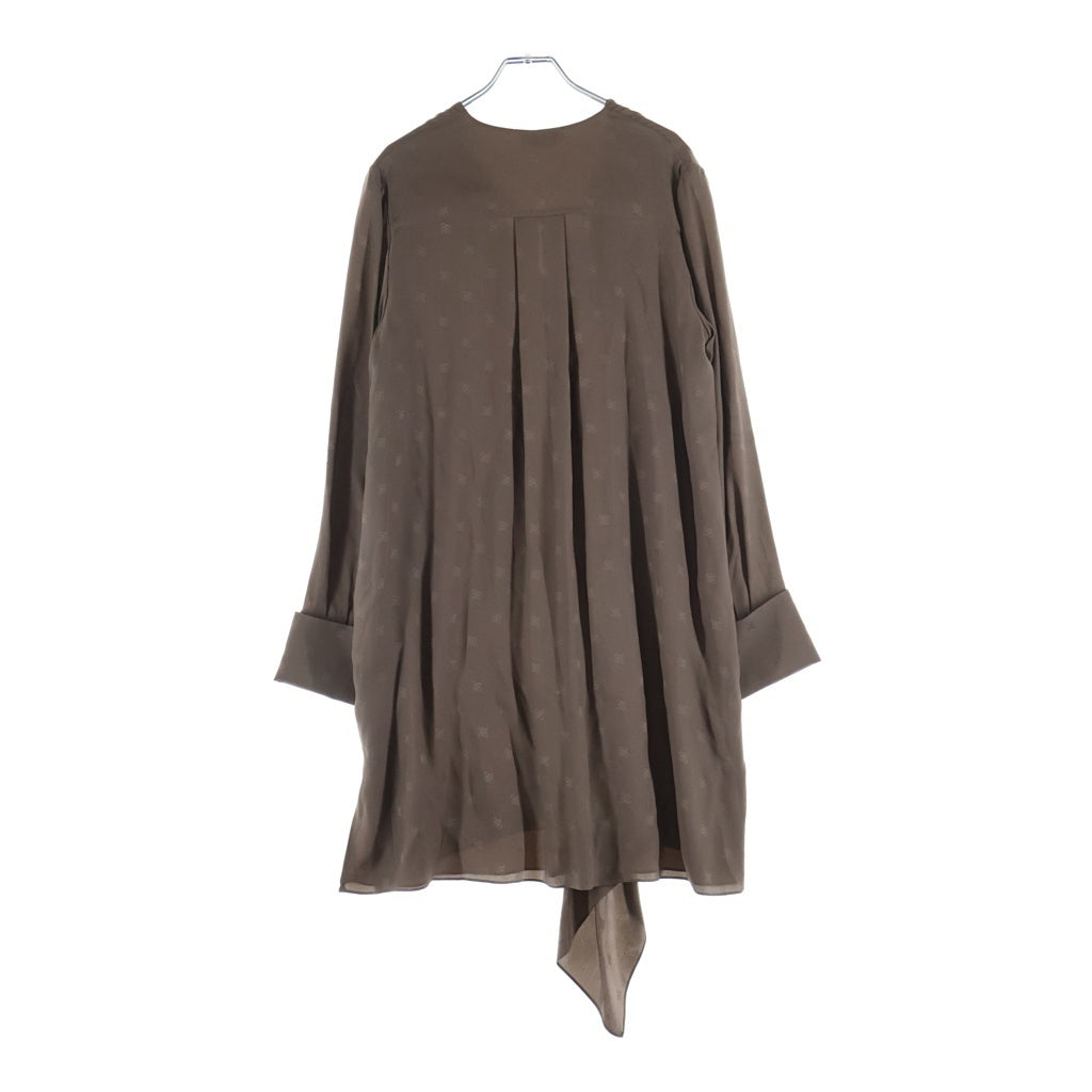 FENDI(フェンディ) 21AW カリグラフィワンピース ドレス シルク ブラウン 12CPF-21-1706 レディース