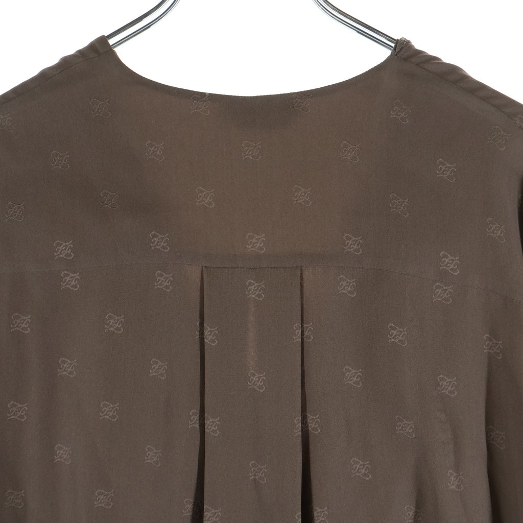 FENDI(フェンディ) 21AW カリグラフィワンピース ドレス シルク ブラウン 12CPF-21-1706 レディース