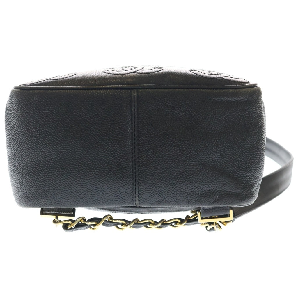 CHANEL(シャネル) トリプルココマーク キャビアスキン レザー バックパック リュックサック ブラック 4番台 レディース
