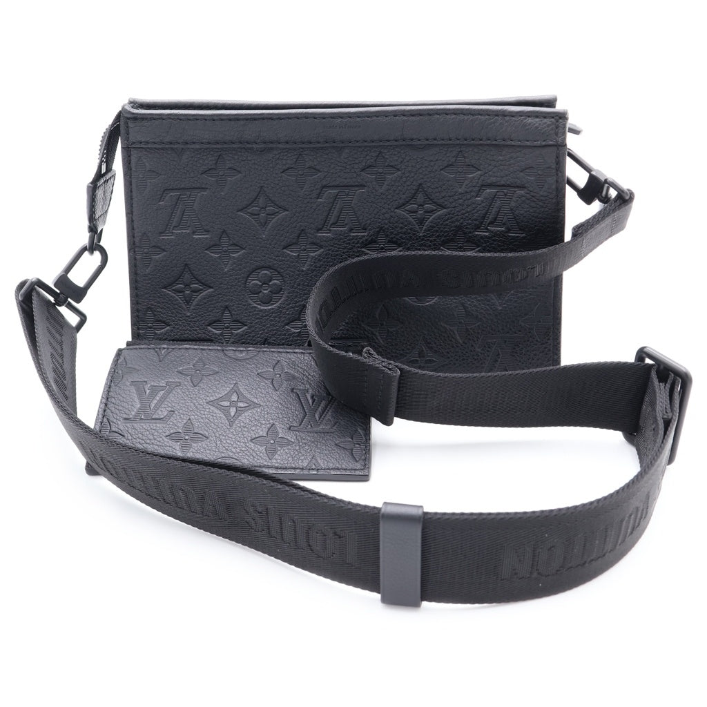 LOUIS VUITTON(ルイヴィトン) モノグラムシャドウ ガストン ウエアラブル ショルダーバック ノワール レザー M81124 RIFD レディース