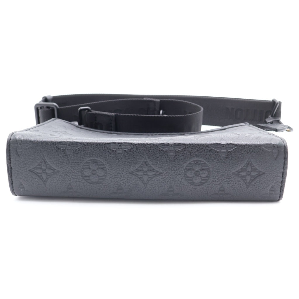 LOUIS VUITTON(ルイヴィトン) モノグラムシャドウ ガストン ウエアラブル ショルダーバック ノワール レザー M81124 RIFD レディース
