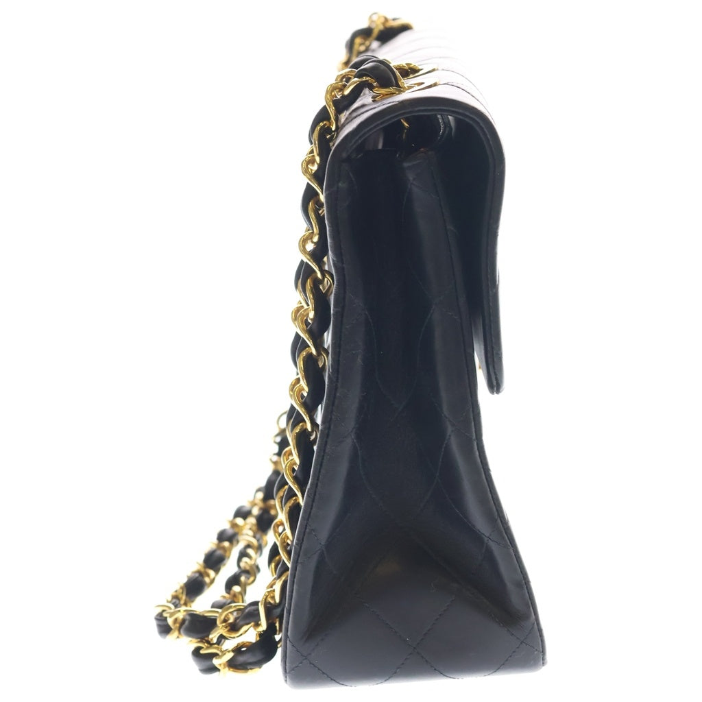 CHANEL(シャネル) デカマトラッセ34 ココマーク チェーン ショルダーバック ゴールド金具 ラムスキン ブラック レディース