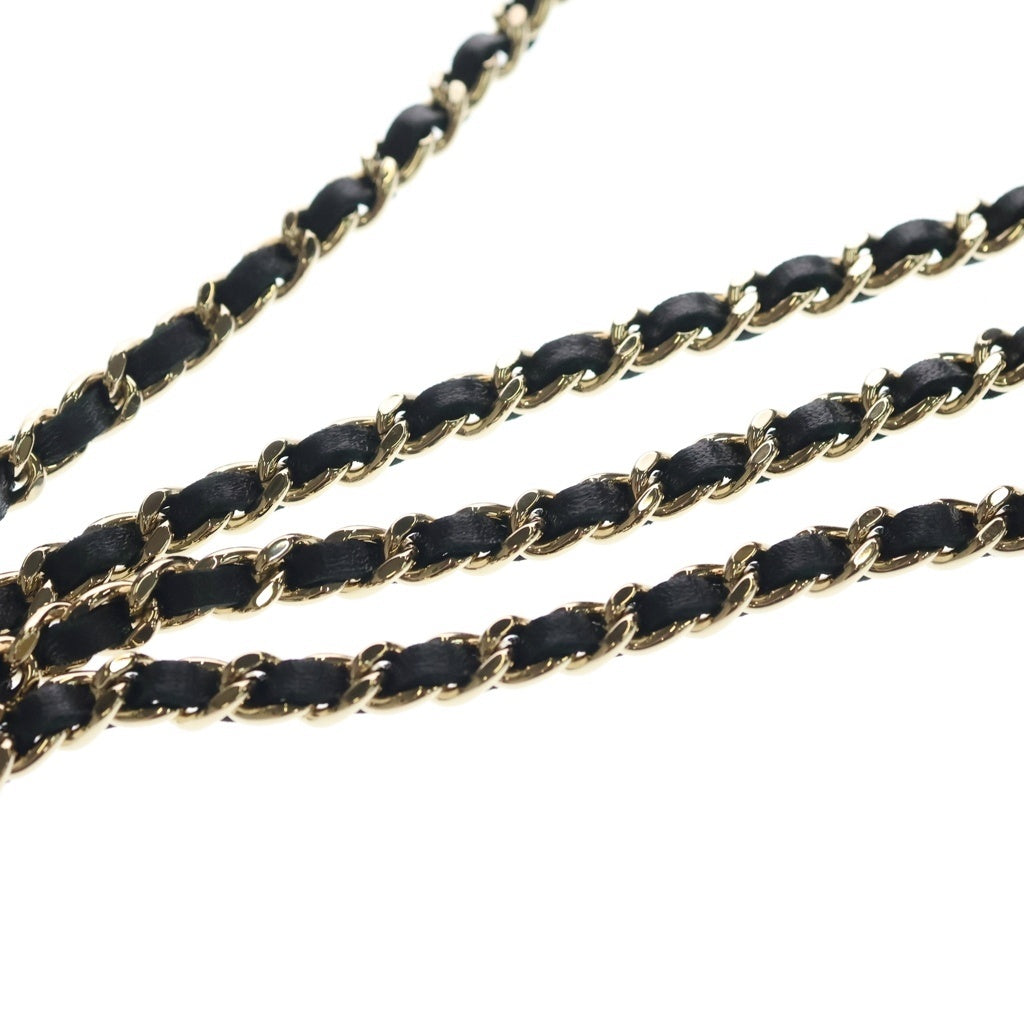 CHANEL(シャネル) マトラッセ ボストンショルダーバッグ チェーンミニバッグ ブラック×ホワイト ラムスキン AP4515 ゴールド金具 レディース