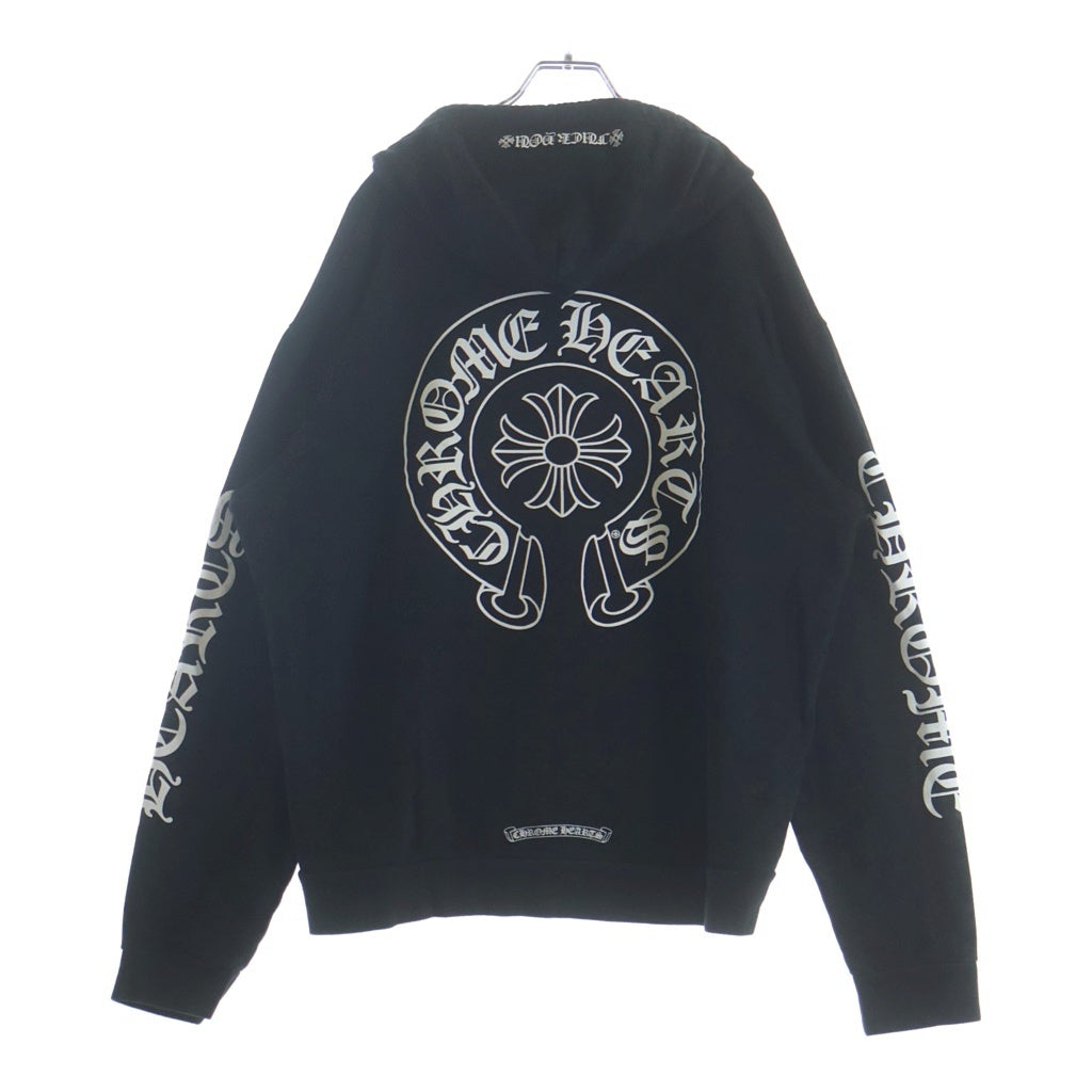 CHROME HEARTS(クロムハーツ) バックホースシュー CHプラス 総柄プリントパーカー フーディー プルオーバー ブラック