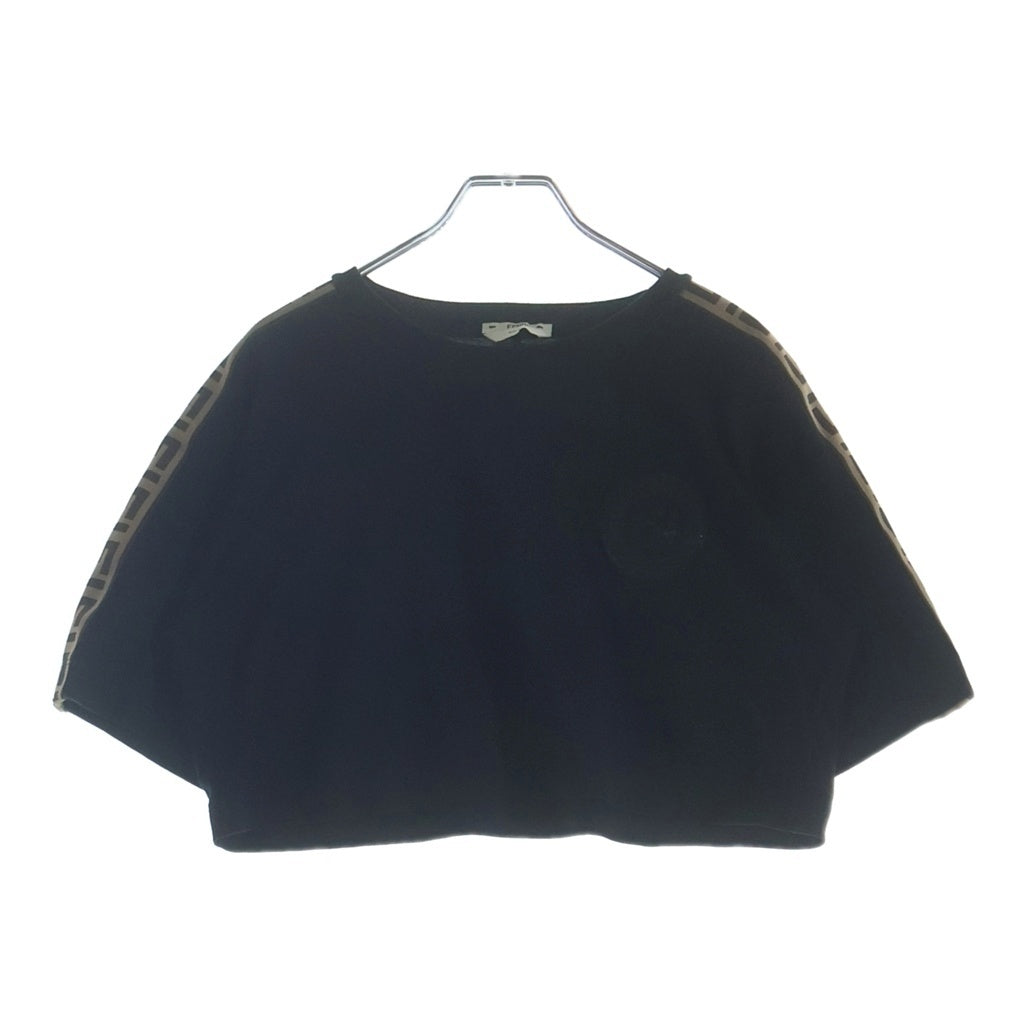 FENDI(フェンディ) ズッカ Tシャツ ブラック×ブラウン コットン #XS FAF114 レディース