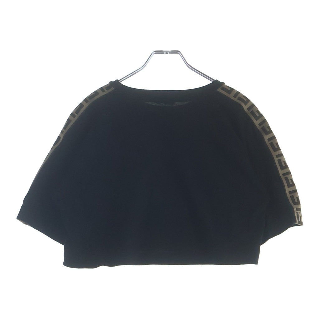 FENDI(フェンディ) ズッカ Tシャツ ブラック×ブラウン コットン #XS FAF114 レディース