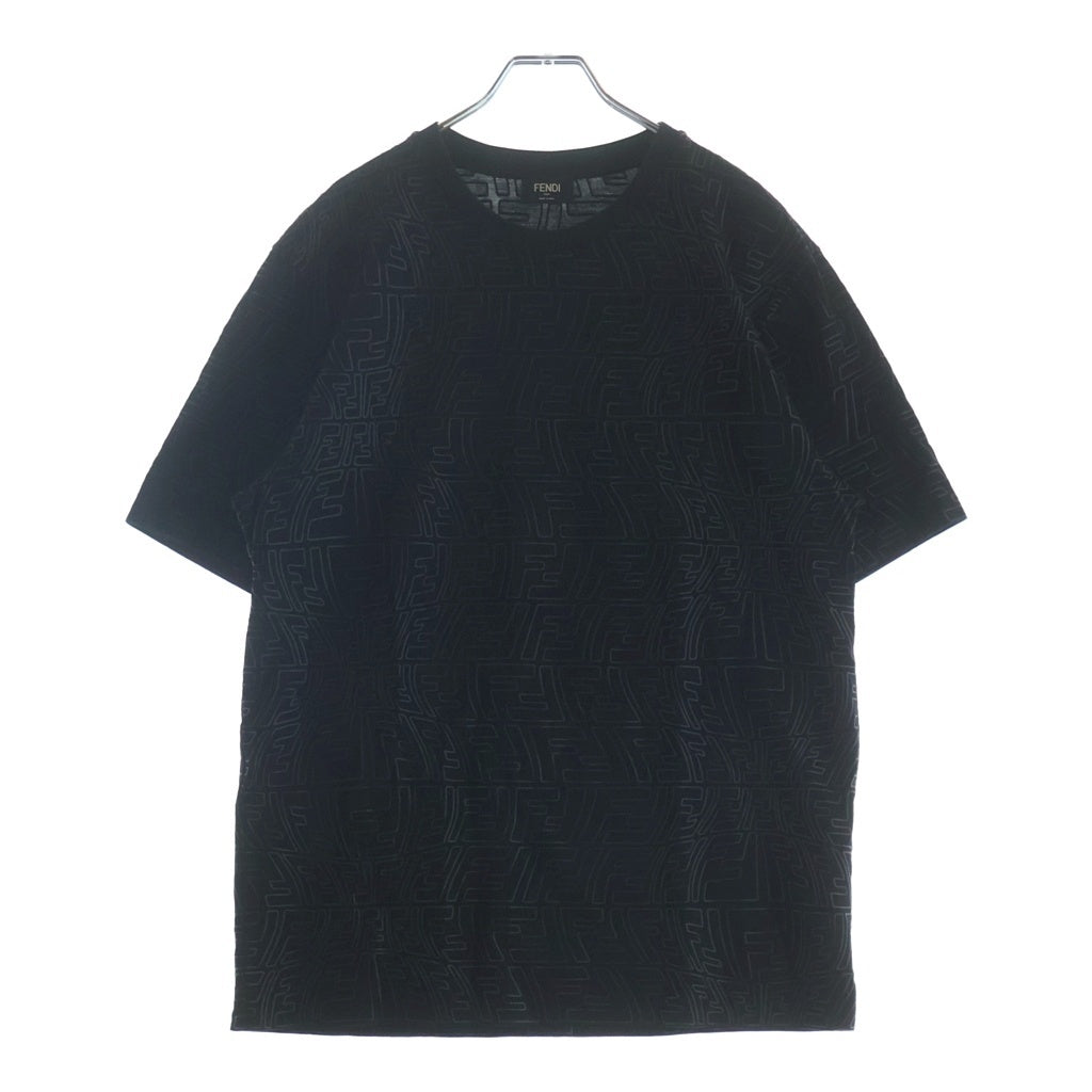 FENDI(フェンディ) ズッカ FFロゴ Tシャツ ブラック コットン #S FY0936