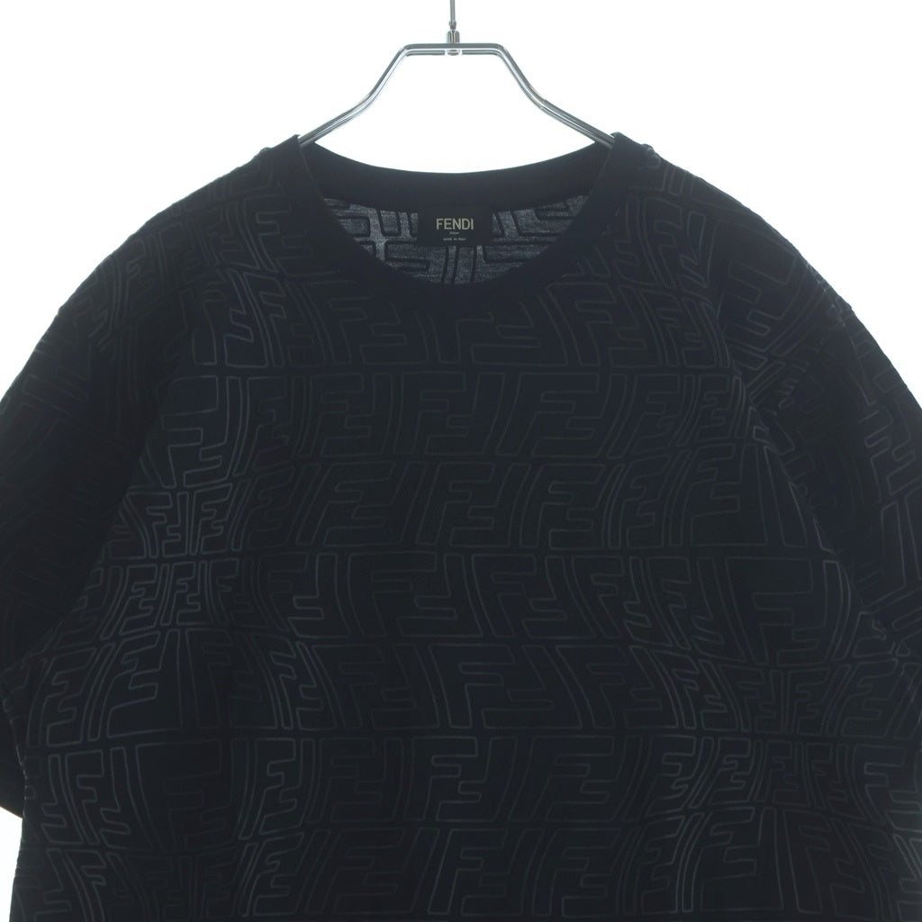 FENDI(フェンディ) ズッカ FFロゴ Tシャツ ブラック コットン #S FY0936