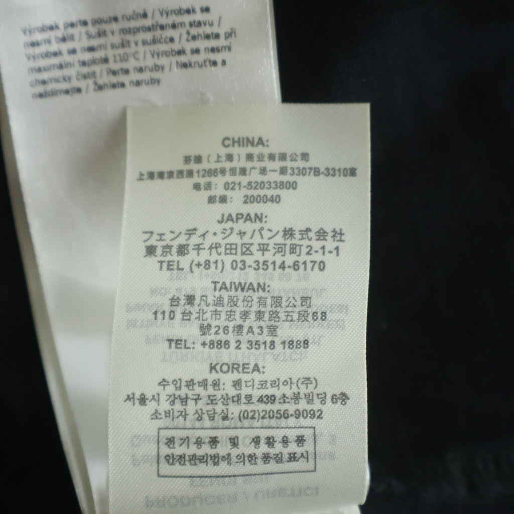 FENDI(フェンディ) ズッカ FFロゴ Tシャツ ブラック コットン #S FY0936
